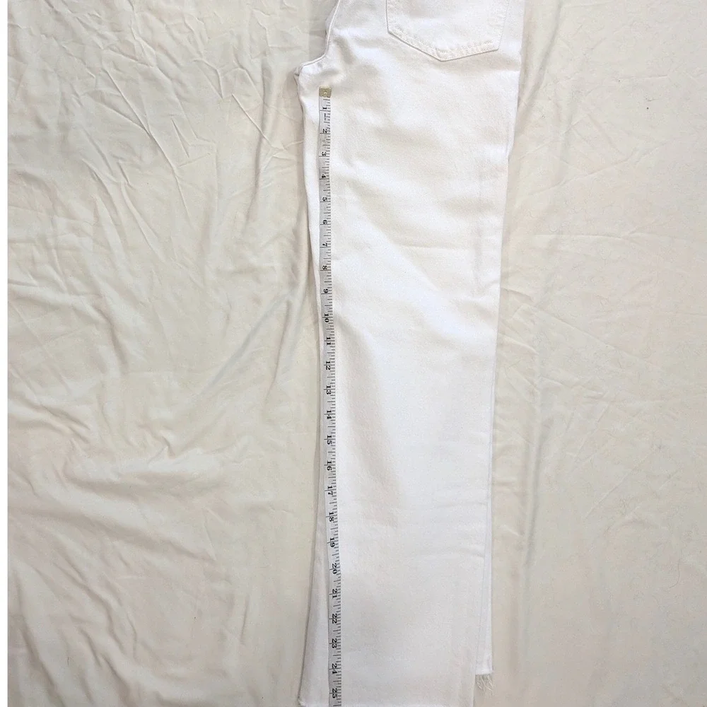 $295 NWT RE/DONE 70s Stove Pipe Jeans White Destroyed Distressed Straight Leg 24